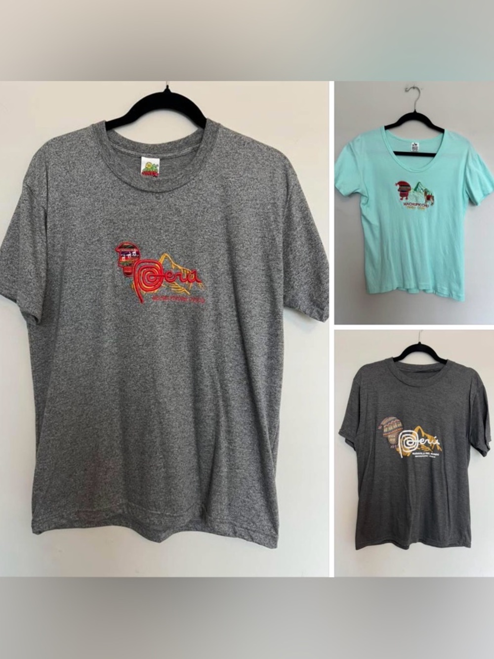 Lot of 3 Peru Machu Picchu T-Shirts Sizes L & XL